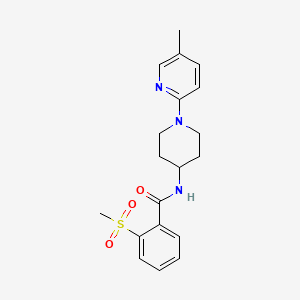molecular formula C19H23N3O3S B6930250 N-[1-(5-methylpyridin-2-yl)piperidin-4-yl]-2-methylsulfonylbenzamide 