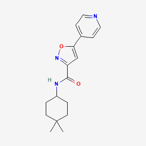 molecular formula C17H21N3O2 B6930278 N-(4,4-dimethylcyclohexyl)-5-pyridin-4-yl-1,2-oxazole-3-carboxamide 