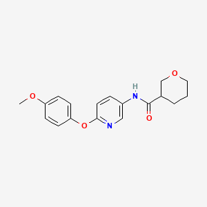molecular formula C18H20N2O4 B6930377 N-[6-(4-methoxyphenoxy)pyridin-3-yl]oxane-3-carboxamide 
