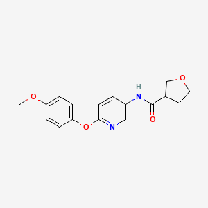 molecular formula C17H18N2O4 B6930392 N-[6-(4-methoxyphenoxy)pyridin-3-yl]oxolane-3-carboxamide 