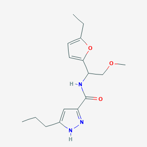 molecular formula C16H23N3O3 B6930452 N-[1-(5-ethylfuran-2-yl)-2-methoxyethyl]-5-propyl-1H-pyrazole-3-carboxamide 