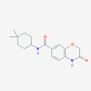 molecular formula C17H22N2O3 B6930489 N-(4,4-dimethylcyclohexyl)-3-oxo-4H-1,4-benzoxazine-7-carboxamide 