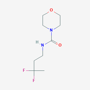 molecular formula C9H16F2N2O2 B6930620 N-(3,3-difluorobutyl)morpholine-4-carboxamide 
