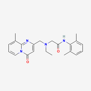 molecular formula C22H26N4O2 B6930659 N-(2,6-dimethylphenyl)-2-[ethyl-[(9-methyl-4-oxopyrido[1,2-a]pyrimidin-2-yl)methyl]amino]acetamide 