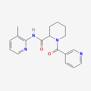 molecular formula C18H20N4O2 B6930704 N-(3-methylpyridin-2-yl)-1-(pyridine-3-carbonyl)piperidine-2-carboxamide 
