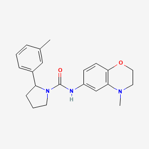 molecular formula C21H25N3O2 B6930966 N-(4-methyl-2,3-dihydro-1,4-benzoxazin-6-yl)-2-(3-methylphenyl)pyrrolidine-1-carboxamide 