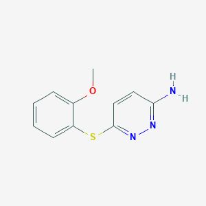 molecular formula C11H11N3OS B069310 3-Pyridazinamine, 6-[(2-methoxyphenyl)thio]- CAS No. 180900-85-0