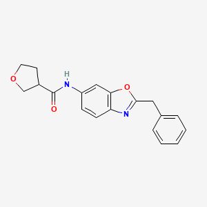 molecular formula C19H18N2O3 B6931050 N-(2-benzyl-1,3-benzoxazol-6-yl)oxolane-3-carboxamide 