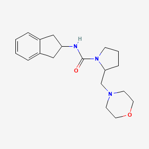molecular formula C19H27N3O2 B6931169 N-(2,3-dihydro-1H-inden-2-yl)-2-(morpholin-4-ylmethyl)pyrrolidine-1-carboxamide 