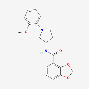 molecular formula C19H20N2O4 B6931184 N-[1-(2-methoxyphenyl)pyrrolidin-3-yl]-1,3-benzodioxole-4-carboxamide 