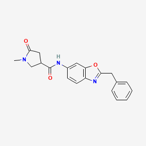 molecular formula C20H19N3O3 B6931189 N-(2-benzyl-1,3-benzoxazol-6-yl)-1-methyl-5-oxopyrrolidine-3-carboxamide 