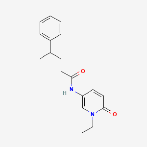 molecular formula C18H22N2O2 B6931206 N-(1-ethyl-6-oxopyridin-3-yl)-4-phenylpentanamide 
