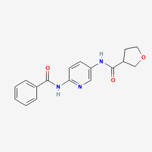 molecular formula C17H17N3O3 B6931223 N-(6-benzamidopyridin-3-yl)oxolane-3-carboxamide 