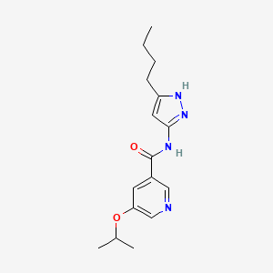 molecular formula C16H22N4O2 B6931295 N-(5-butyl-1H-pyrazol-3-yl)-5-propan-2-yloxypyridine-3-carboxamide 