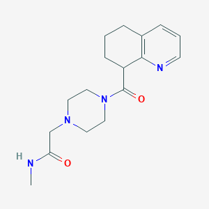 molecular formula C17H24N4O2 B6931358 N-methyl-2-[4-(5,6,7,8-tetrahydroquinoline-8-carbonyl)piperazin-1-yl]acetamide 