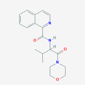 molecular formula C19H23N3O3 B6931370 N-(3-methyl-1-morpholin-4-yl-1-oxobutan-2-yl)isoquinoline-1-carboxamide 