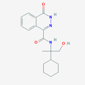 molecular formula C18H23N3O3 B6931471 N-(2-cyclohexyl-1-hydroxypropan-2-yl)-4-oxo-3H-phthalazine-1-carboxamide 
