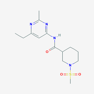 molecular formula C14H22N4O3S B6931566 N-(6-ethyl-2-methylpyrimidin-4-yl)-1-methylsulfonylpiperidine-3-carboxamide 