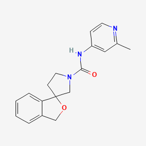 molecular formula C18H19N3O2 B6931725 N-(2-methylpyridin-4-yl)spiro[1H-2-benzofuran-3,3'-pyrrolidine]-1'-carboxamide 