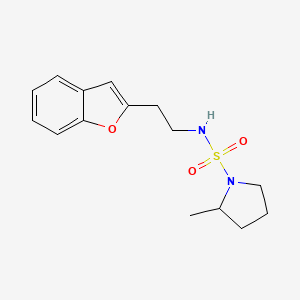 molecular formula C15H20N2O3S B6931747 N-[2-(1-benzofuran-2-yl)ethyl]-2-methylpyrrolidine-1-sulfonamide 