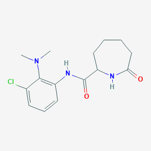 molecular formula C15H20ClN3O2 B6931777 N-[3-chloro-2-(dimethylamino)phenyl]-7-oxoazepane-2-carboxamide 