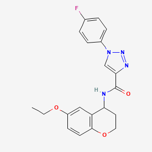 molecular formula C20H19FN4O3 B6931780 N-(6-ethoxy-3,4-dihydro-2H-chromen-4-yl)-1-(4-fluorophenyl)triazole-4-carboxamide 