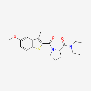 molecular formula C20H26N2O3S B6931974 N,N-diethyl-1-(5-methoxy-3-methyl-1-benzothiophene-2-carbonyl)pyrrolidine-2-carboxamide 