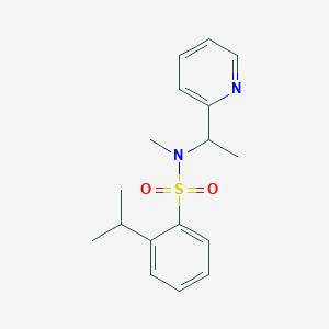 molecular formula C17H22N2O2S B6932168 N-methyl-2-propan-2-yl-N-(1-pyridin-2-ylethyl)benzenesulfonamide 