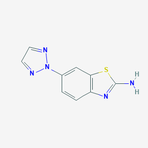 molecular formula C9H7N5S B069323 6-(2H-1,2,3-triazol-2-yl)benzo[d]thiazol-2-amine CAS No. 170862-72-3