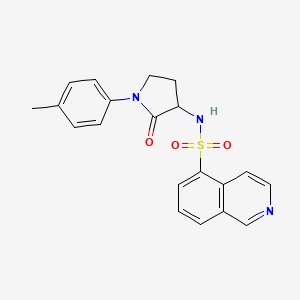 molecular formula C20H19N3O3S B6932312 N-[1-(4-methylphenyl)-2-oxopyrrolidin-3-yl]isoquinoline-5-sulfonamide 