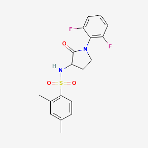 molecular formula C18H18F2N2O3S B6932479 N-[1-(2,6-difluorophenyl)-2-oxopyrrolidin-3-yl]-2,4-dimethylbenzenesulfonamide 