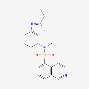molecular formula C19H21N3O2S2 B6932494 N-(2-ethyl-4,5,6,7-tetrahydro-1,3-benzothiazol-7-yl)-N-methylisoquinoline-5-sulfonamide 