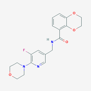 molecular formula C19H20FN3O4 B6932894 N-[(5-fluoro-6-morpholin-4-ylpyridin-3-yl)methyl]-2,3-dihydro-1,4-benzodioxine-5-carboxamide 