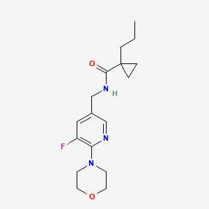 molecular formula C17H24FN3O2 B6932895 N-[(5-fluoro-6-morpholin-4-ylpyridin-3-yl)methyl]-1-propylcyclopropane-1-carboxamide 