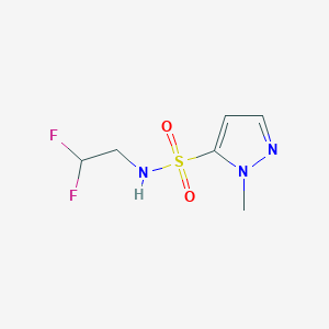 molecular formula C6H9F2N3O2S B6932912 N-(2,2-difluoroethyl)-2-methylpyrazole-3-sulfonamide 