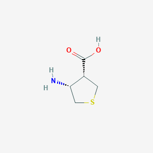 molecular formula C5H9NO2S B069330 (3R,4R)-4-aminothiolane-3-carboxylic acid CAS No. 164916-45-4