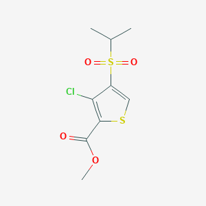 molecular formula C9H11ClO4S2 B069331 3-氯-4-(异丙基磺酰基)噻吩-2-甲酸甲酯 CAS No. 175201-99-7