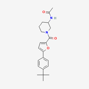 molecular formula C22H28N2O3 B6933107 N-[1-[5-(4-tert-butylphenyl)furan-2-carbonyl]piperidin-3-yl]acetamide 