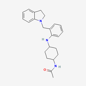 molecular formula C23H29N3O B6933250 N-[4-[2-(2,3-dihydroindol-1-ylmethyl)anilino]cyclohexyl]acetamide 
