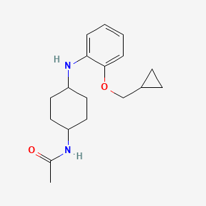 molecular formula C18H26N2O2 B6933251 N-[4-[2-(cyclopropylmethoxy)anilino]cyclohexyl]acetamide 