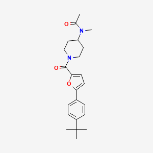 molecular formula C23H30N2O3 B6933363 N-[1-[5-(4-tert-butylphenyl)furan-2-carbonyl]piperidin-4-yl]-N-methylacetamide 