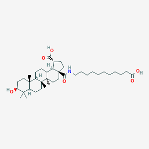 molecular formula C39H65NO6 B069334 N-(19-Carboxy-3beta-hydroxy-20,29,30-trinorlupan-28-oyl)-11-aminoundecanoic acid CAS No. 173106-27-9