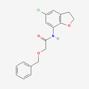 molecular formula C17H16ClNO3 B6933458 N-(5-chloro-2,3-dihydro-1-benzofuran-7-yl)-2-phenylmethoxyacetamide 