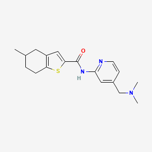 molecular formula C18H23N3OS B6933718 N-[4-[(dimethylamino)methyl]pyridin-2-yl]-5-methyl-4,5,6,7-tetrahydro-1-benzothiophene-2-carboxamide 