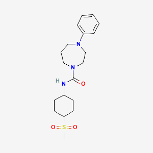 molecular formula C19H29N3O3S B6933721 N-(4-methylsulfonylcyclohexyl)-4-phenyl-1,4-diazepane-1-carboxamide 