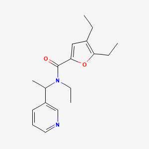 molecular formula C18H24N2O2 B6933821 N,4,5-triethyl-N-(1-pyridin-3-ylethyl)furan-2-carboxamide 