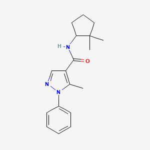 molecular formula C18H23N3O B6933904 N-(2,2-dimethylcyclopentyl)-5-methyl-1-phenylpyrazole-4-carboxamide 