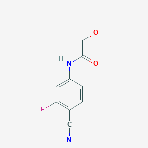 molecular formula C10H9FN2O2 B6933927 N-(4-cyano-3-fluorophenyl)-2-methoxyacetamide 