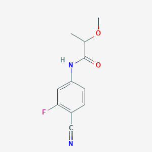molecular formula C11H11FN2O2 B6933932 N-(4-cyano-3-fluorophenyl)-2-methoxypropanamide 
