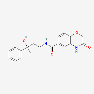 molecular formula C19H20N2O4 B6933987 N-(3-hydroxy-3-phenylbutyl)-3-oxo-4H-1,4-benzoxazine-6-carboxamide 